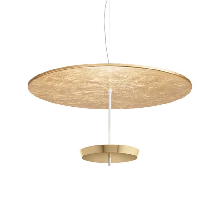 MODOLUCE lampe à suspension OMBRELLA Ø 80 cm (Feuille d'or, coupe laiton - Métal)