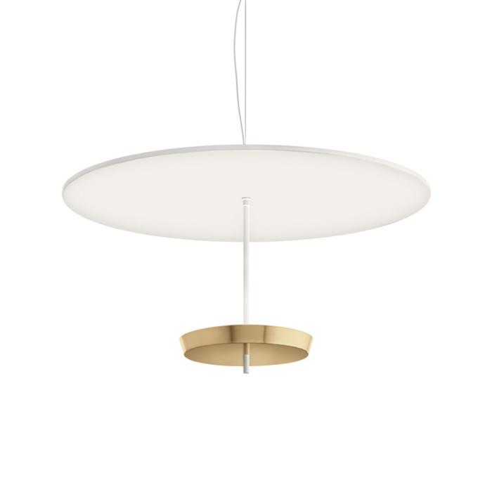 MODOLUCE lampe à suspension OMBRELLA Ø 80 cm DIMMER DALI (Blanc, coupe laiton - Métal)