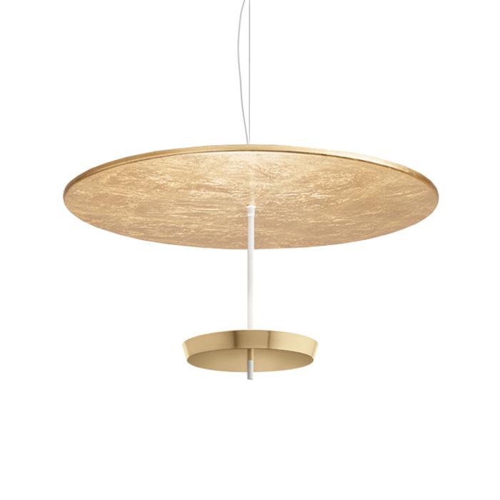 MODOLUCE lampe à suspension OMBRELLA Ø 80 cm DIMMER DALI (Feuille d'or, coupe laiton - Métal)