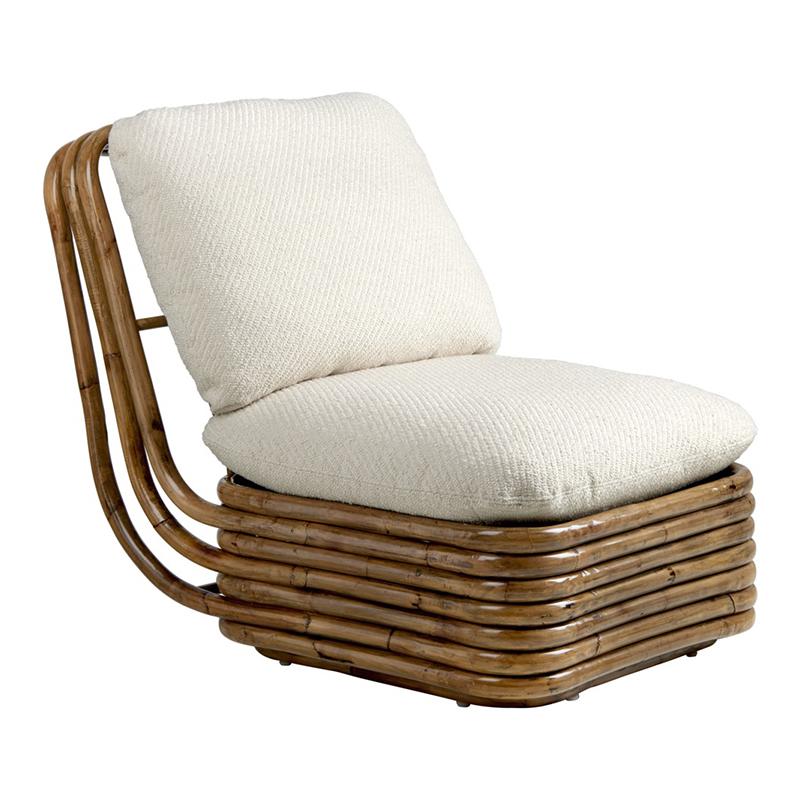 GUBI fauteuil pour l'extérieur BOHEMIAN 72 (Cat. C Lupo Special Diagonal Bouclé Dedar 007 - Tissu et