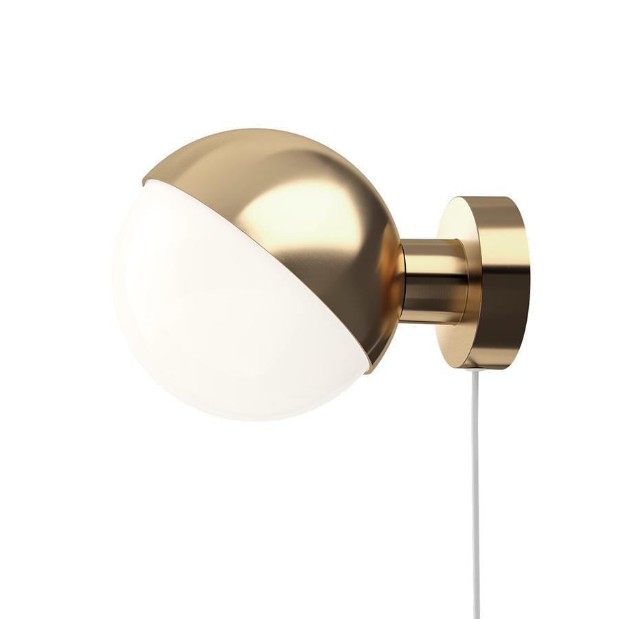 LOUIS POULSEN lampe murale applique VL STUDIO (Laiton avec câble et interrupteur - verre et métal)