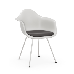 VITRA Eames Plastic Armchair with cushion and white base DAX NEW DIMENSIONS