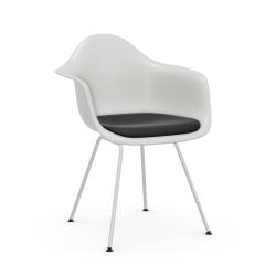 VITRA Eames Plastic Armchair with cushion and white base DAX NEW DIMENSIONS