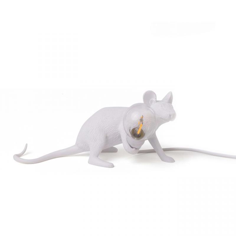SELETTI lampe de table MOUSE LAMP LOP (Blanche - Résine)