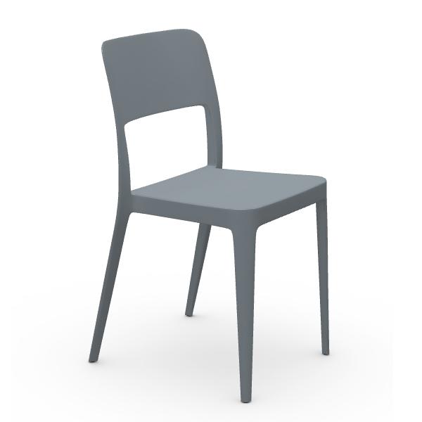 MIDJ set of 2 chaises pour l'extérieur NENÈ (Gris ciel - Polypropylène)