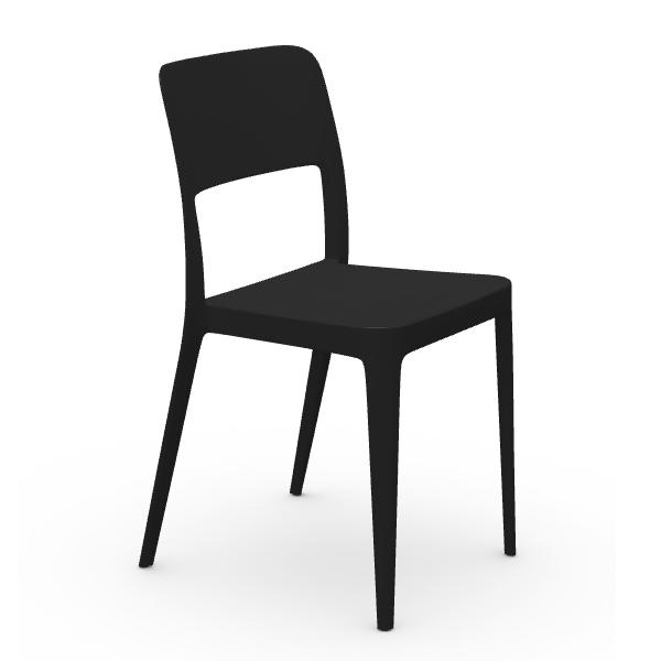 MIDJ set of 2 chaises pour l'extérieur NENÈ (Noir - Polypropylène)