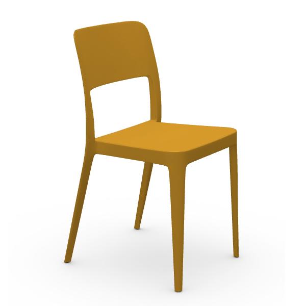 MIDJ set of 2 chaises pour l'extérieur NENÈ (Jaune ocre - Polypropylène)