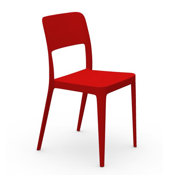 MIDJ set of 2 chaises pour l'extérieur NENÈ (Rouge - Polypropylène)