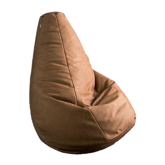 ZANOTTA fauteuil anatomique SACCO (Tabac - Cuir 98)