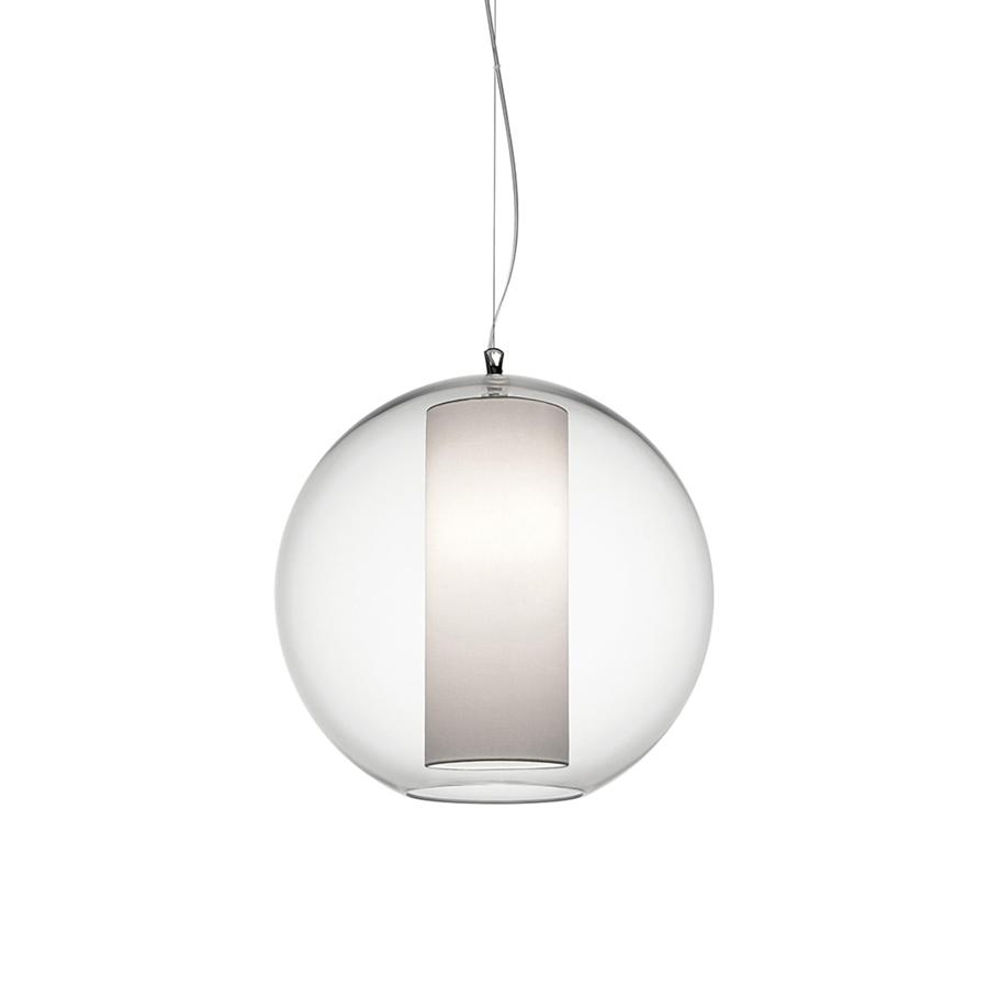 MODOLUCE lampe à suspension BOLLA Ø 40 cm (Washable - PMMA transparent et tissu)