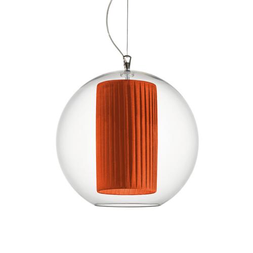 MODOLUCE lampe à suspension BOLLA Ø 60 cm (Plissé - PMMA transparent et tissu)