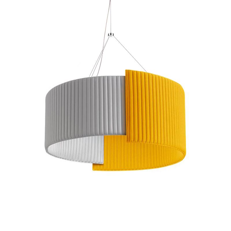 MODOLUCE lampe à suspension ALCO Ø 90 cm (Soft Textile - Tissu et PMMA opale)