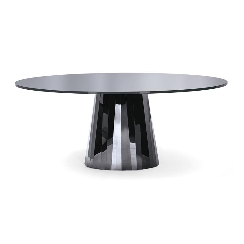 CLASSICON table PLI (Noir - cristal et acier)