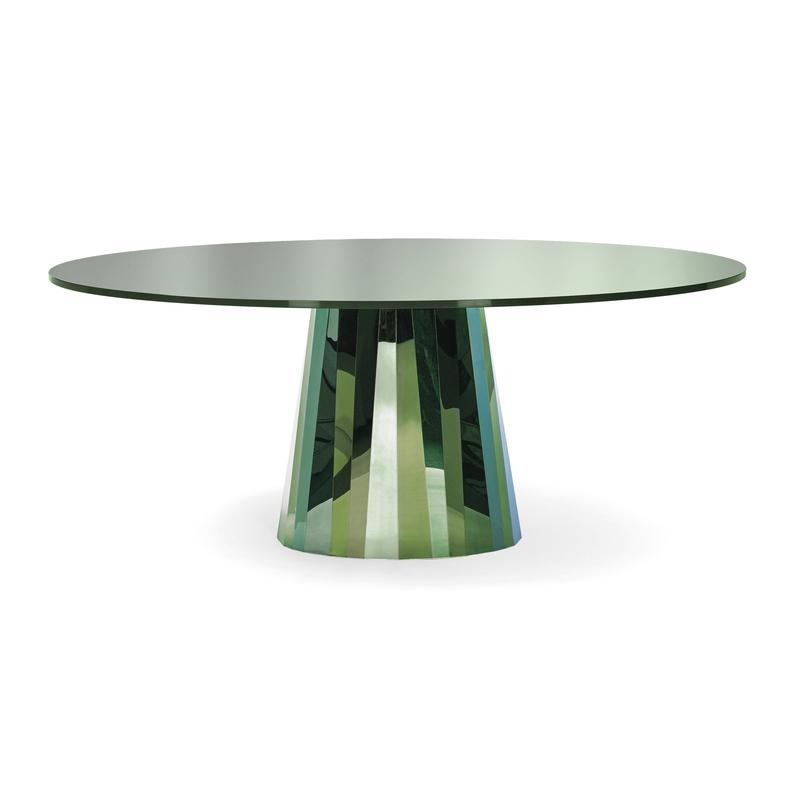 CLASSICON table PLI (Vert - cristal et acier)