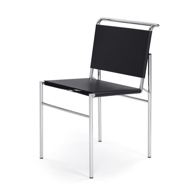 CLASSICON chaise ROQUEBRUNE (Noir - cuir et acier chromé)