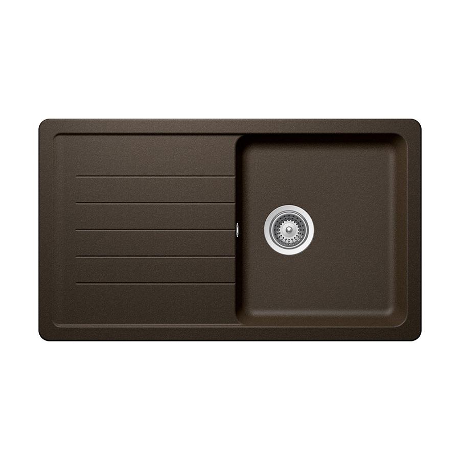 SCHOCK évier avec bac et égouttoir réversible TOLEDO D100 (Bronze - Cristalite®)