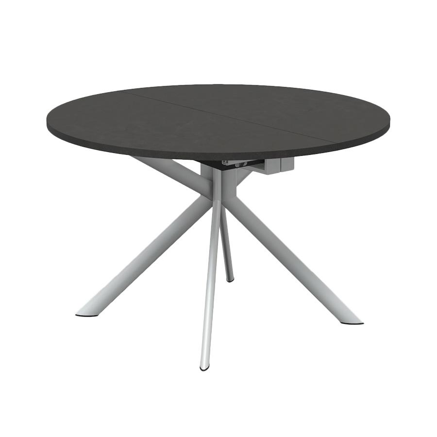 CONNUBIA table extensible à rallonge avec piètement blanc optique mat GIOVE CB/4739-D 120 cm (Platea