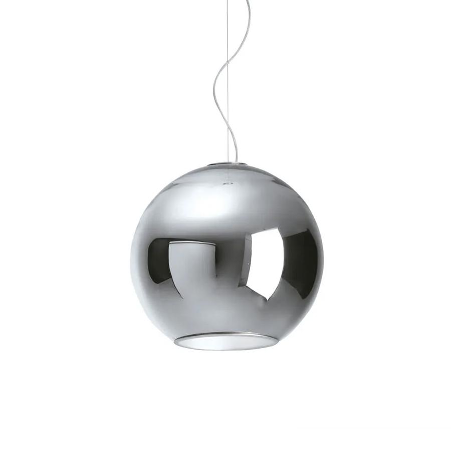 FONTANA ARTE lampe à suspension GLOBO DI LUCE MEDIUM (Chrome - verre et métal)