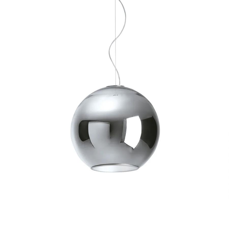 FONTANA ARTE lampe à suspension GLOBO DI LUCE SMALL (Chrome - verre et métal)