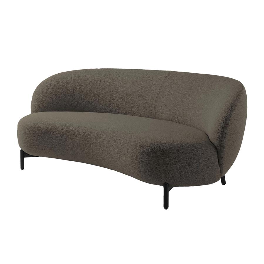 KARTELL canapé LUNAM tissu ORSETTO (Marron - Acier verni et tissu)