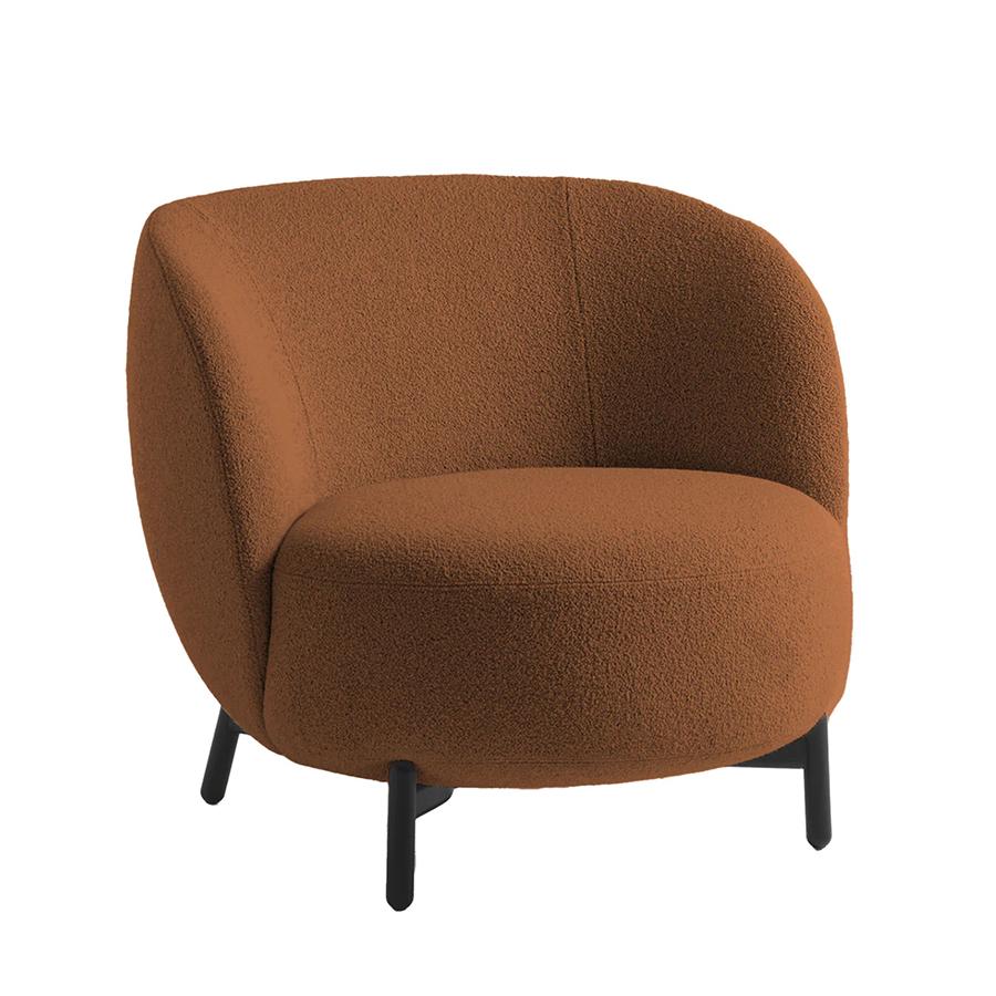 KARTELL fauteuil LUNAM tissu ORSETTO (Rouille - Acier verni et tissu)