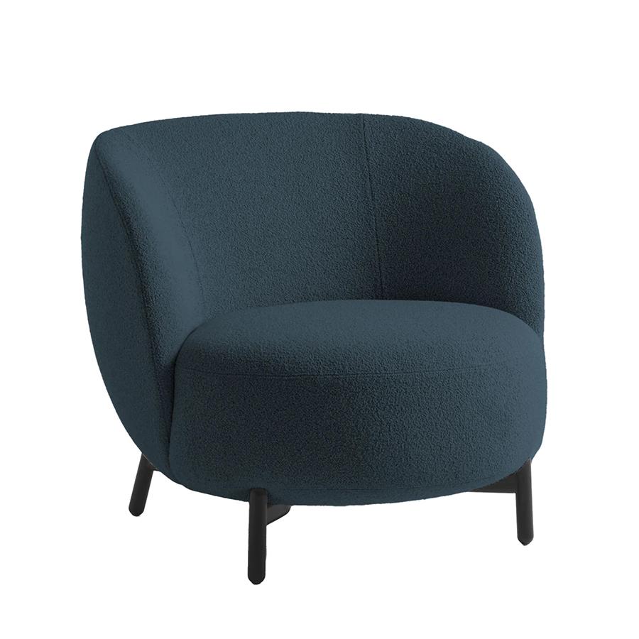 KARTELL fauteuil LUNAM tissu ORSETTO (Bleu - Acier verni et tissu)