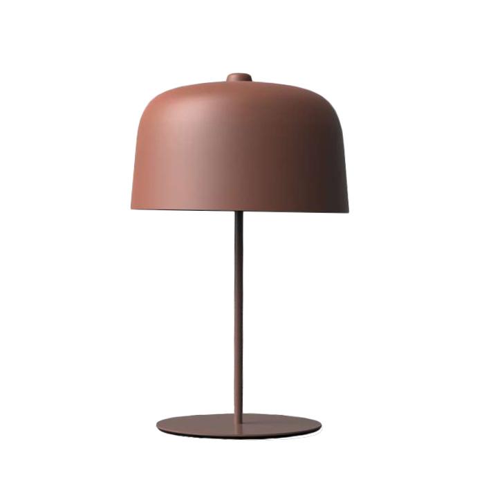 LUCEPLAN lampe de table ZILE LARGE (Rouge brique mat - Acier et PLA)