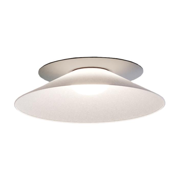 CONTARDI lampe murale ou lampe au plafonde ASIA MEDIUM dimmer DALI/Push (Satin nickel doré et coton 