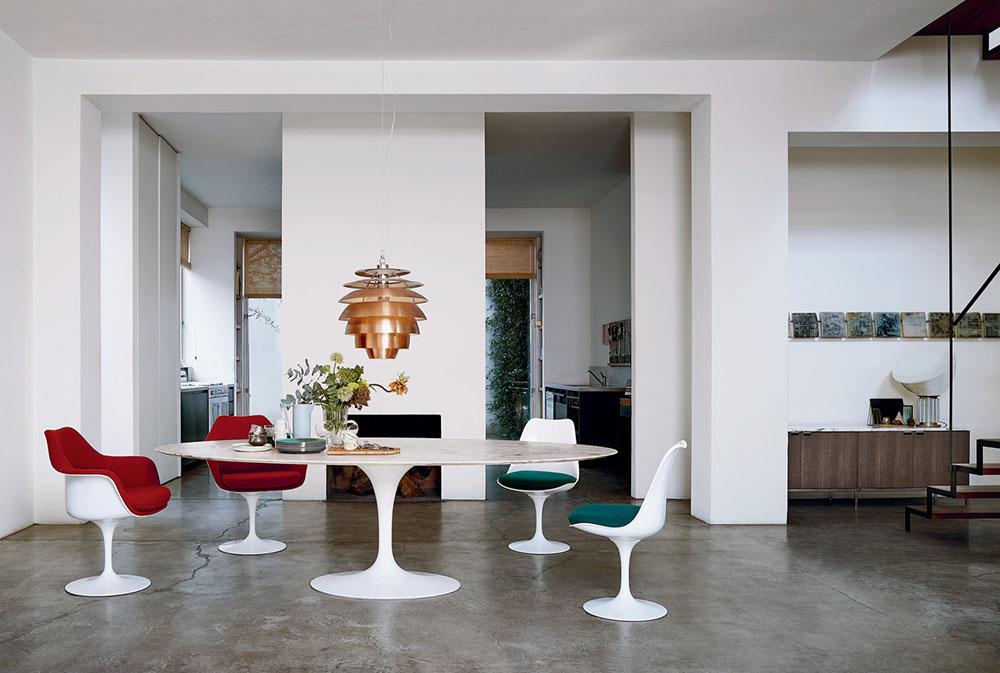 KNOLL swivel chair with cushion TULIP