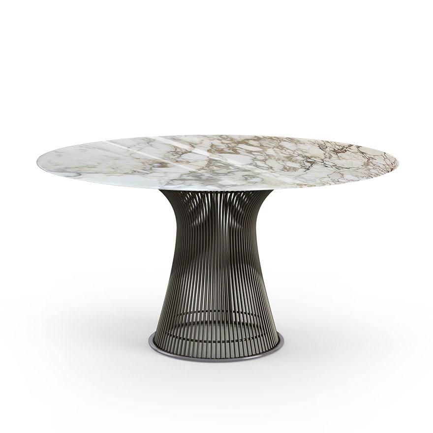 KNOLL table ronde PLATNER Ø 135 cm (Bronze / Calacatta - Métal / marbre)