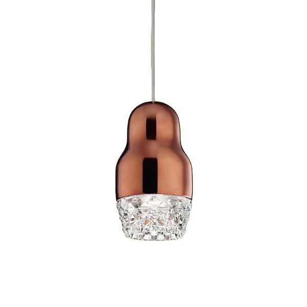 AXO LIGHT lampe à suspension FEDORA (Bronze - verre et métal)