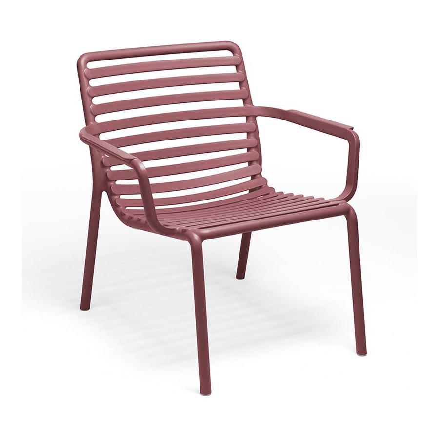 NARDI set de 4 fauteuils pour extérieur DOGA RELAX (Marsala - Polypropylène PRV)