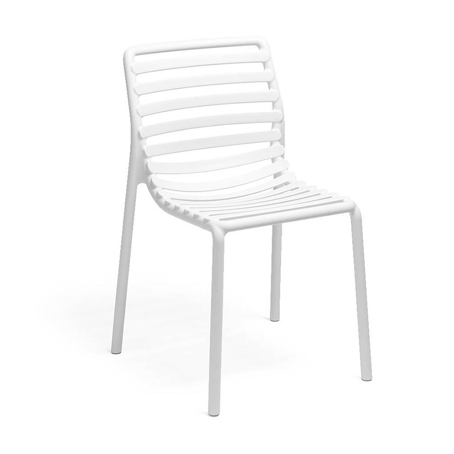NARDI set de 4 chaises pour extérieur DOGA BISTROT (Blanc - Polypropylène PRV)