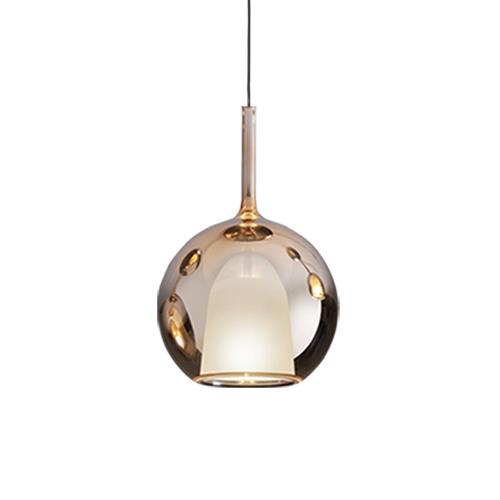 PENTA LIGHT lampe à suspension GLO (Grand Ø 38 cm / Or rose - verre et métal)