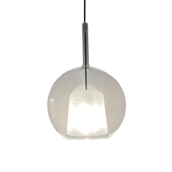 PENTA LIGHT lampe à suspension GLO MAXI (Ø 55 cm / Transparent - verre et métal)