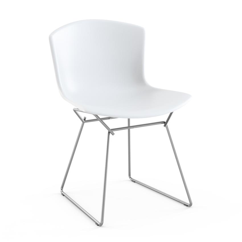KNOLL set de 2 chaises BERTOIA Anniversary Edition (Structure chromée / Corps blanc - acier / polypr