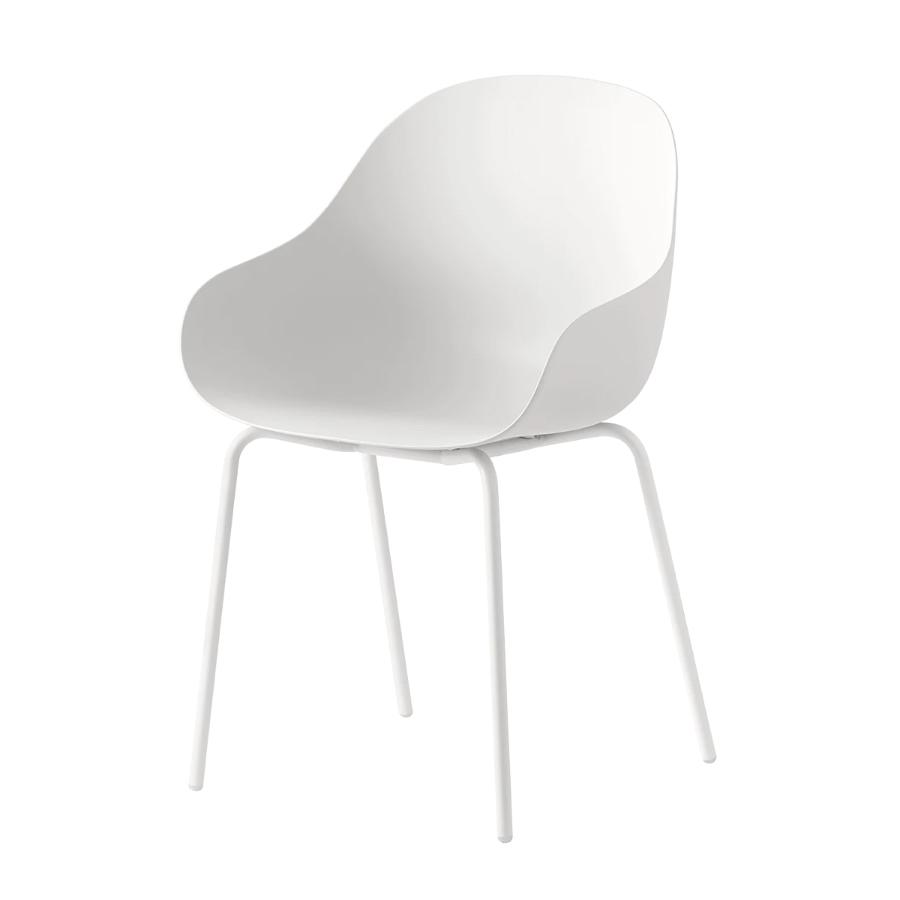 CONNUBIA set de 2 chaises avec accoudoirs ACADEMY CB2137 (Structure blanche, coque blanc optique opa