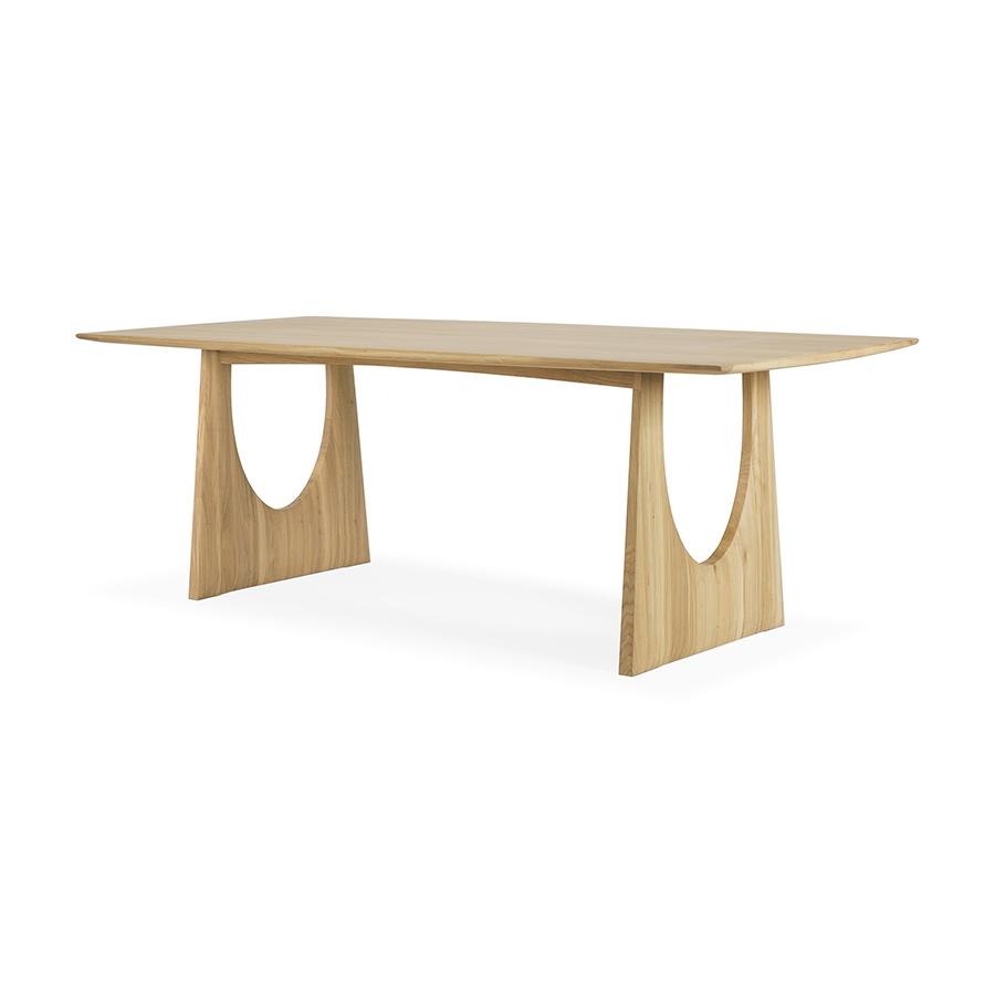 ETHNICRAFT table rectangulaire GEOMETRIC 220 cm (Chêne naturel - bois massif)