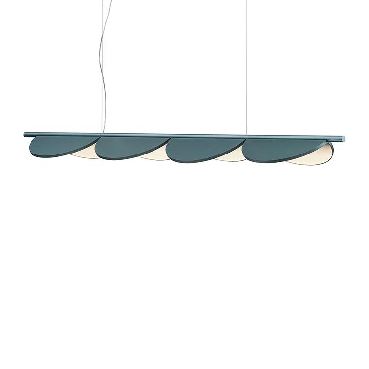 FLOS lampe à suspension ALMENDRA S4 (Bay blue metallized - Aluminium)