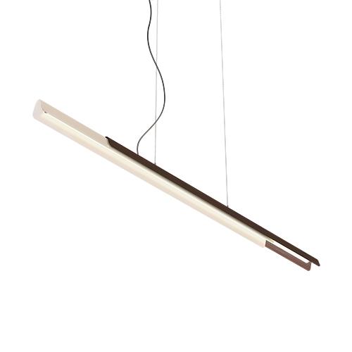KDLN KUNDALINI lampe à suspension DALA LINEAR (Sable et finition bois - Polyéthylène et aluminium)