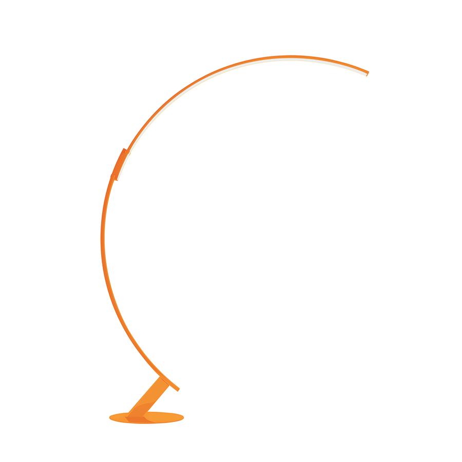 KDLN KUNDALINI lampadaire KYUDO (Orange - Aluminium)