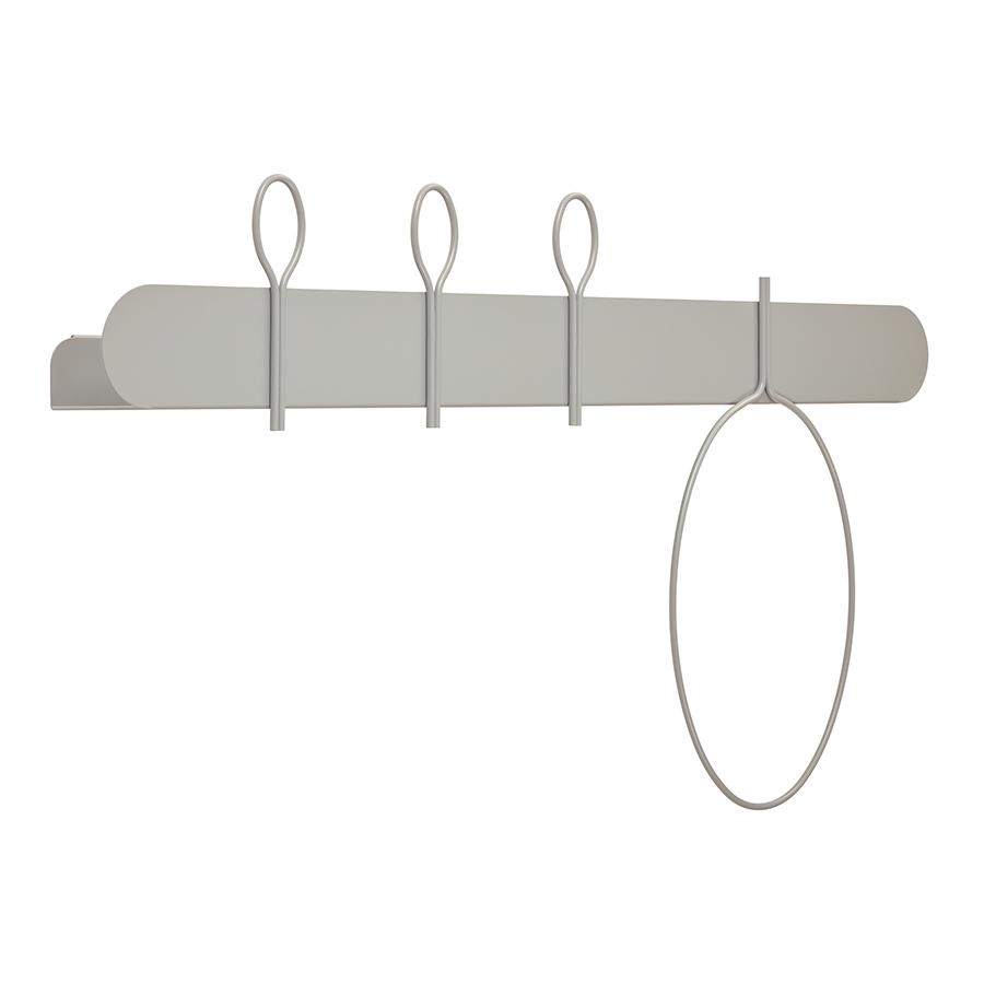 MEME DESIGN étagère murale avec 3 crochets portemanteaux et 1 porte-serviettes BALLOON 90 cm (Pluie 