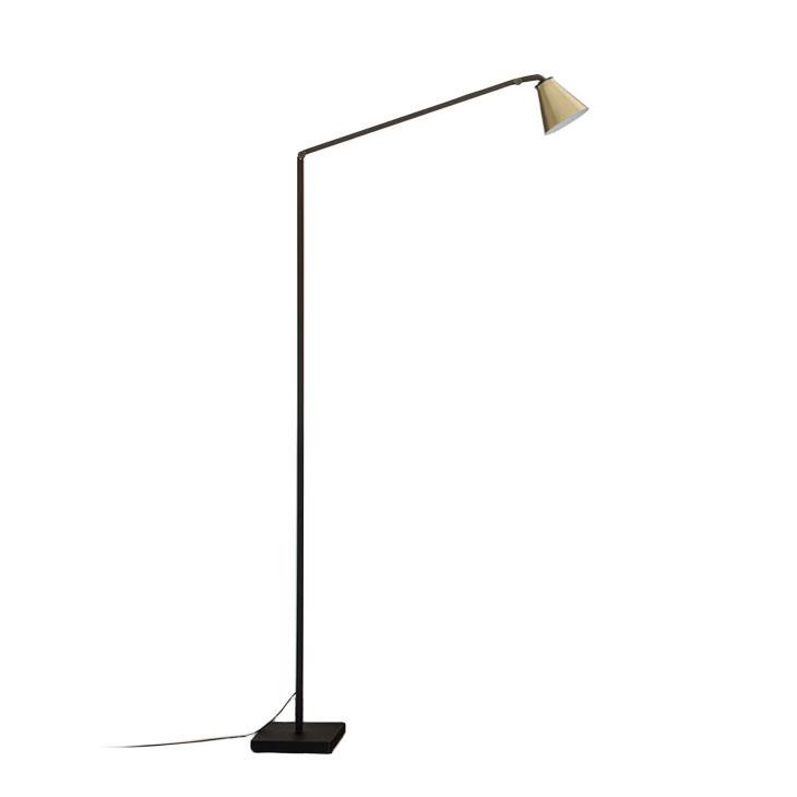 NEMO lampadaire UNTITLED READING (Gold Cone 3000K - Aluminium verni)