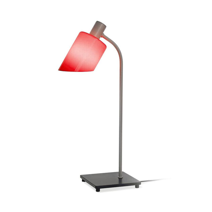 NEMO lampe de table LAMPE DE BUREAU (Rouge - Acier peint gris foncé et verre)