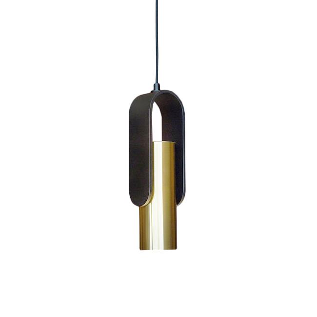 TOOY lampe à suspension NASTRO 563.11 (Nero / Ottone spazzolato - Aluminium et métal)