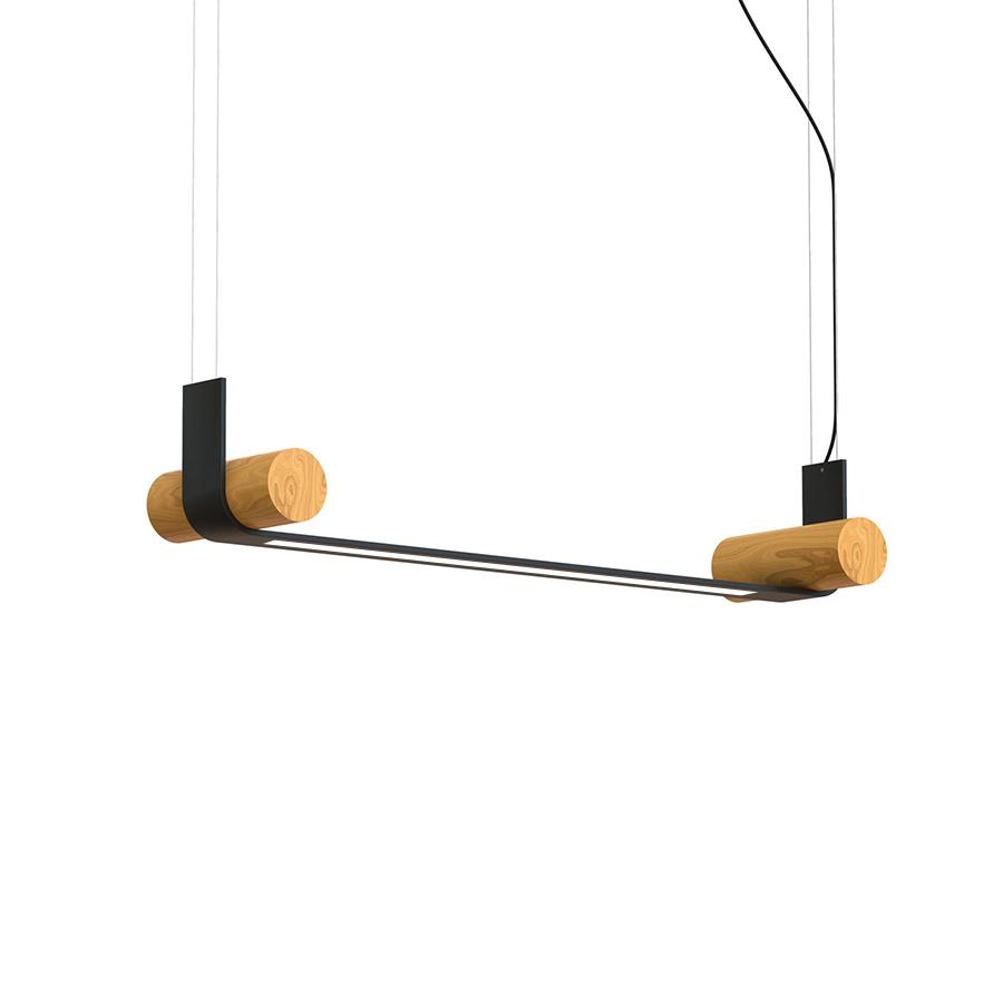 TOOY lampe à suspension NASTRO 563.21 (Noir / Frêne - Aluminium et bois)