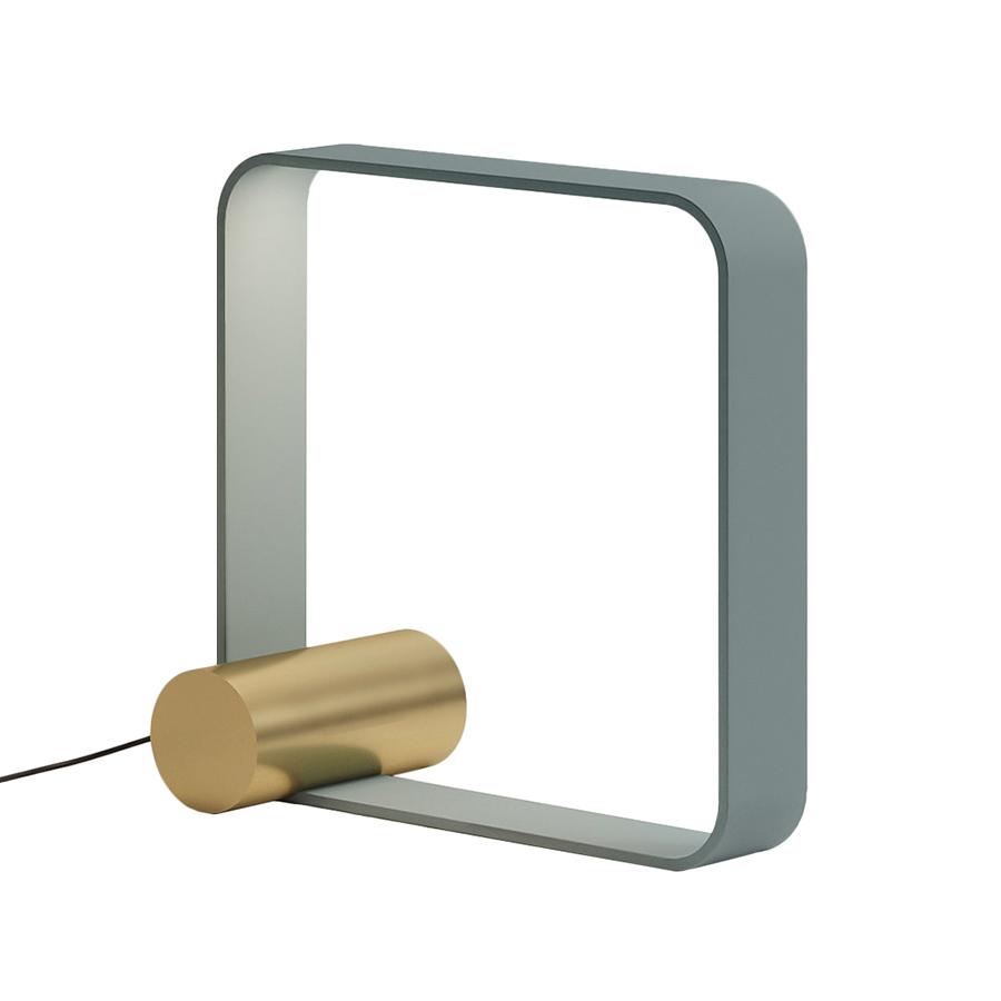 TOOY lampe de table NASTRO 563.32 (Gris-vert / Laiton brossé - Aluminium et métal)