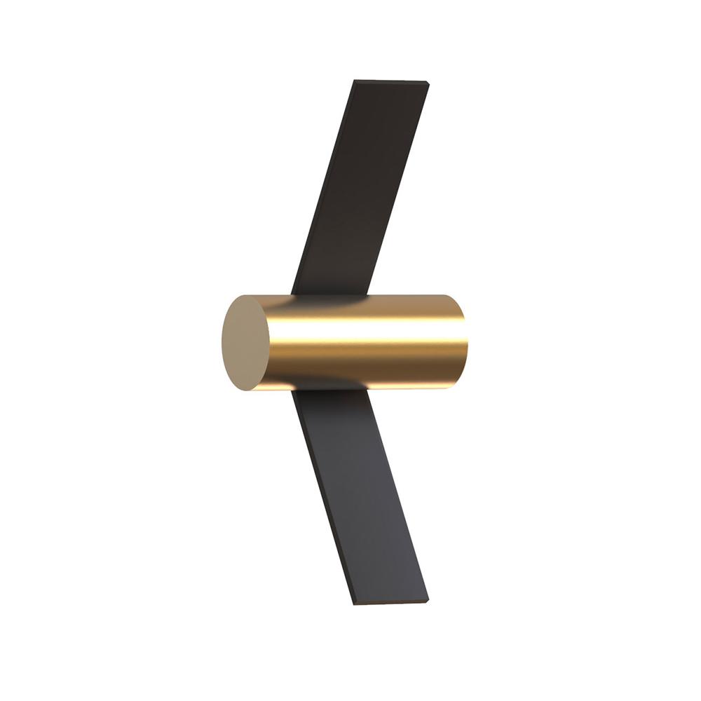 TOOY lampe murale applique NASTRO 563.43 (Nero / Ottone spazzolato - Aluminium et métal)