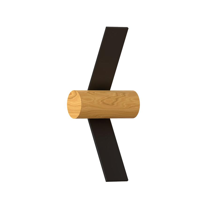 TOOY lampe murale applique NASTRO 563.43 (Noir / Frêne - Aluminium et bois)