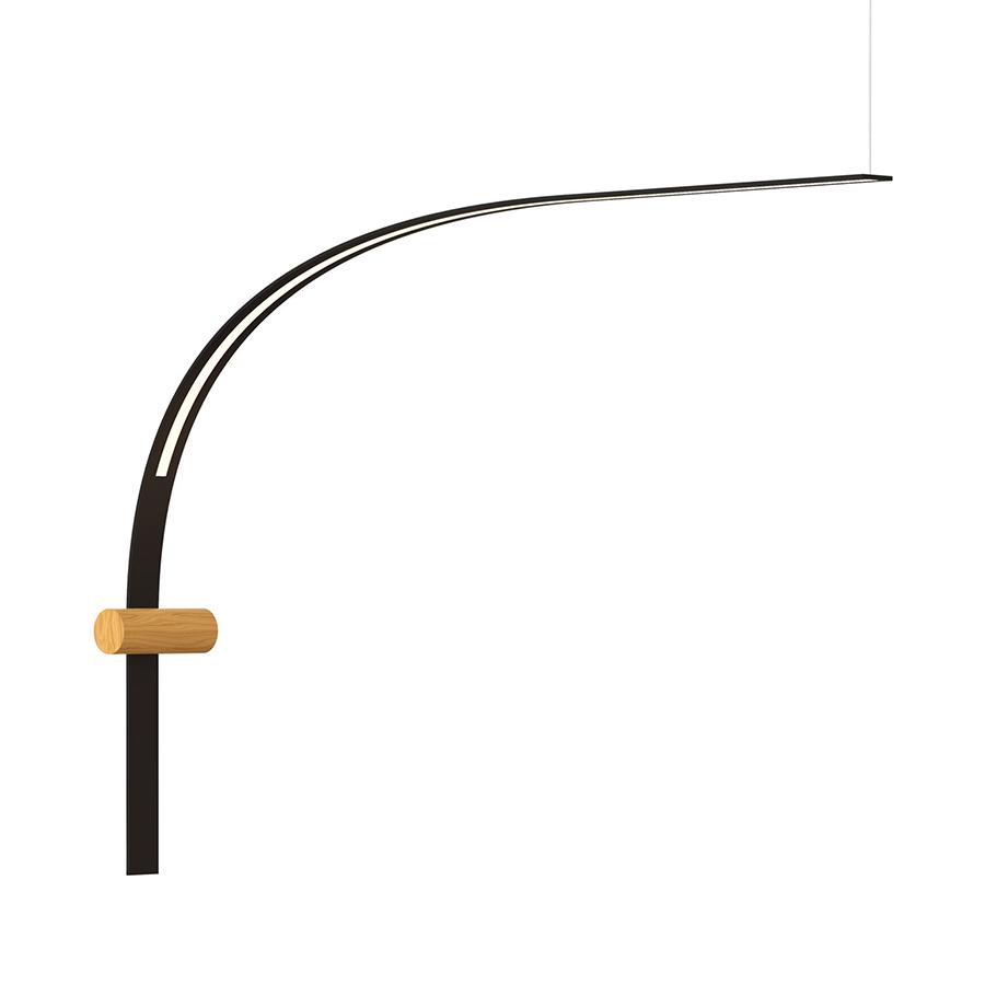 TOOY lampe murale applique NASTRO 563.47 (Noir / Frêne - Aluminium et métal)